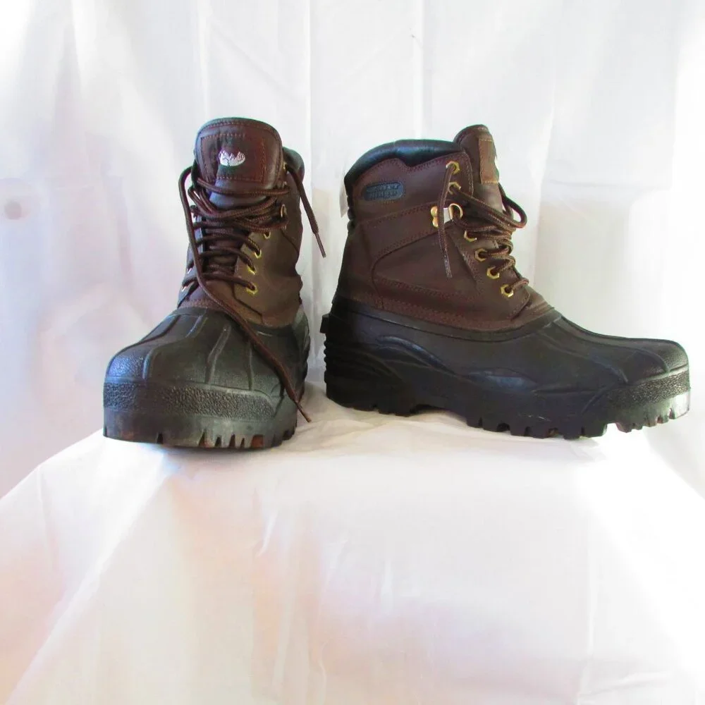 Crater Ridge Men's Brown and Black Rain & Snow Boots